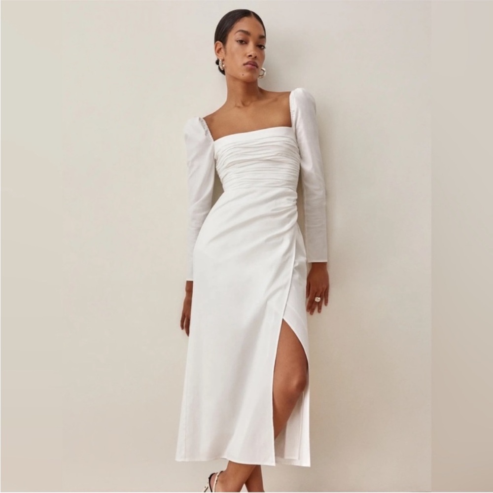 Reformation Isaac Dress White